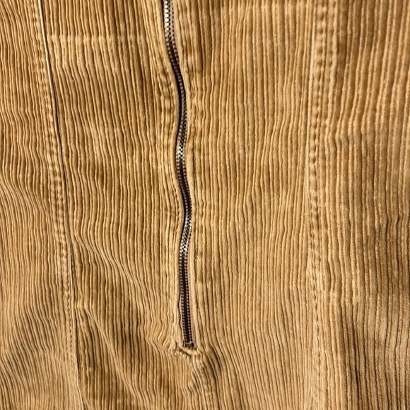 Y2K  70 s thick corduroy neutral tan dress,size 11, retro,boho,lagenlook,preppy - Picture 4 of 12
